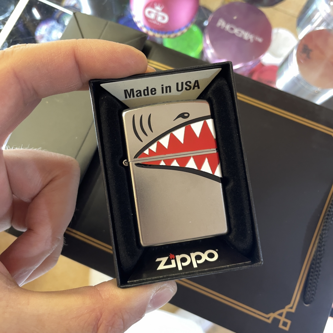 Зажигалка | Zippo -Silver shark (бензиновая)